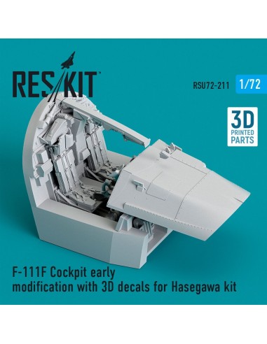 F-111F Cockpit early modification with 3D decals for Hasegawa kit (3D Printed) 