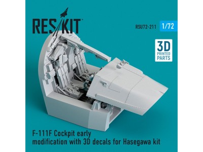 F-111F Cockpit early modification with 3D decals for Hasegawa kit (3D Printed) 