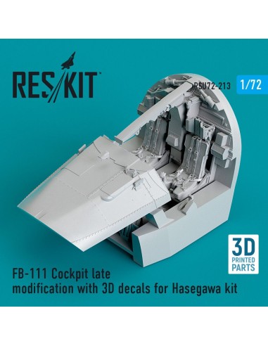 FB-111 Cockpit late modification with 3D decals for Hasegawa kit (3D Printed) 
