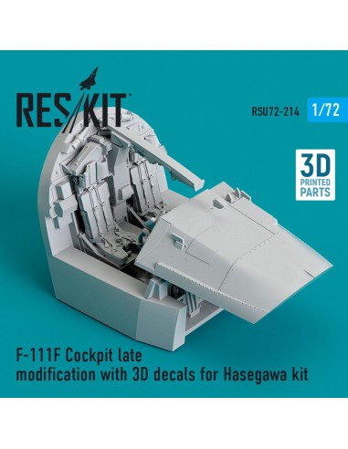 F-111F Cockpit late modification with 3D decals for Hasegawa kit (3D Printed) 