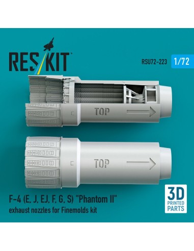 F-4 (E, J, EJ, F, G, S) Phantom II exhaust nozzles for Finemolds kit (3D Printed) 