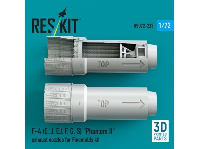 F-4 (E, J, EJ, F, G, S) Phantom II exhaust nozzles for Finemolds kit (3D Printed) 