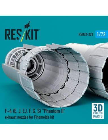 F-4 (E, J, EJ, F, G, S) Phantom II exhaust nozzles for Finemolds kit (3D Printed) 