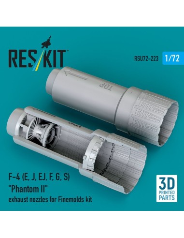 F-4 (E, J, EJ, F, G, S) Phantom II exhaust nozzles for Finemolds kit (3D Printed) 