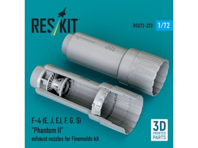 F-4 (E, J, EJ, F, G, S) Phantom II exhaust nozzles for Finemolds kit (3D Printed) 