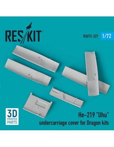 He-219 Uhu undercarriage covers for Dragon kit (3D Printed) 