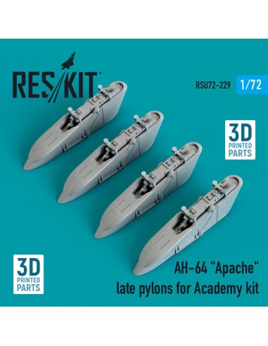 AH-64 Apache late pylons for Academy kit (3D Printed) 