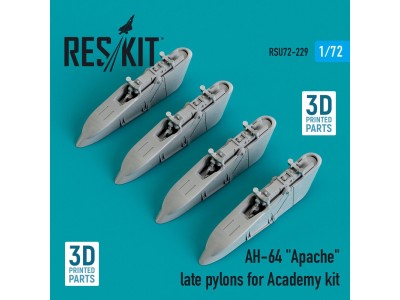 AH-64 Apache late pylons for Academy kit (3D Printed) 