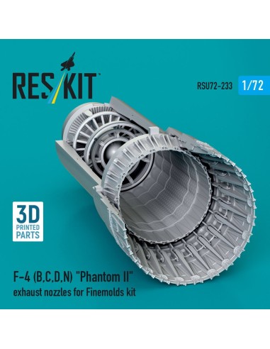 F-4 (B, C, D, N) Phantom II exhaust nozzles for Finemolds kit (3D Printed) 