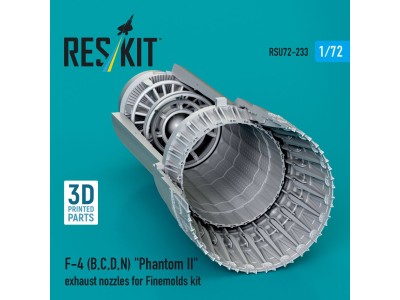 F-4 (B, C, D, N) Phantom II exhaust nozzles for Finemolds kit (3D Printed) 