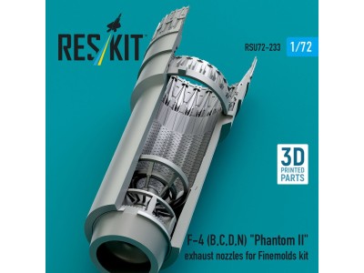 F-4 (B, C, D, N) Phantom II exhaust nozzles for Finemolds kit (3D Printed) 