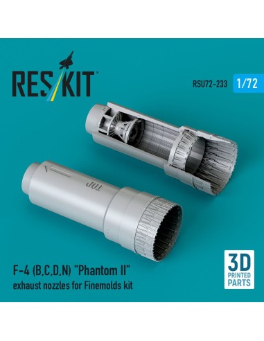 F-4 (B, C, D, N) Phantom II exhaust nozzles for Finemolds kit (3D Printed) 
