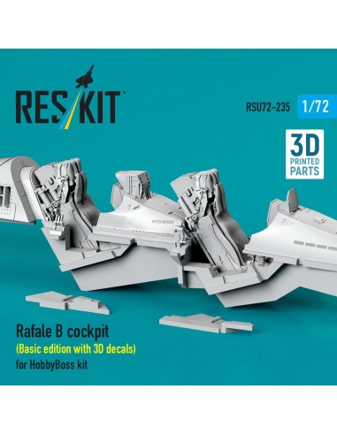 Rafale B cockpit (Basic edition with 3D decals) for HobbyBoss kit (3D Printed) 