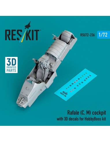 Rafale (C, M) cockpit with 3D decals for HobbyBoss kit (3D Printed) 
