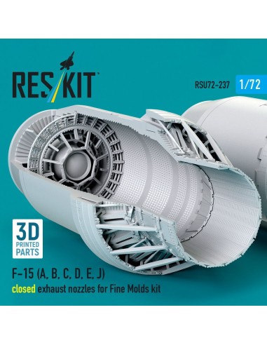 F?15 Eagle/Strike Eagle (A,B,C,D,E early,J) F100-PW-220 closed exhaust nozzles for Fine Molds kit (3D Printed) 
