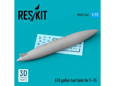 610 gallon fuel tank for F-15 (1 pcs) (3D Printed) 