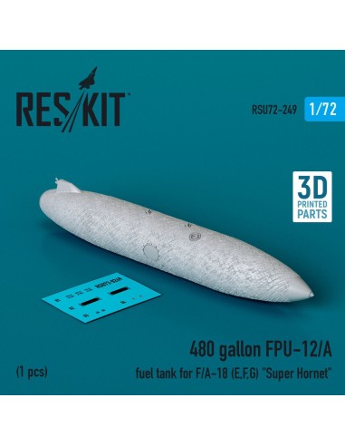 480 gallon FPU-12/A fuel tank for F/A-18 (E,F,G) Super Hornet (1 pcs) (3D Printed) 