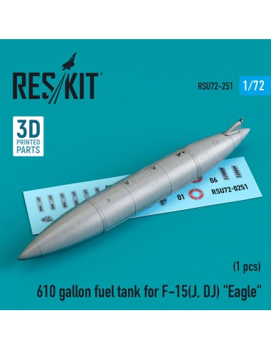 610 gallon fuel tank for F-15(J, DJ) Eagle (3D Printed) 
