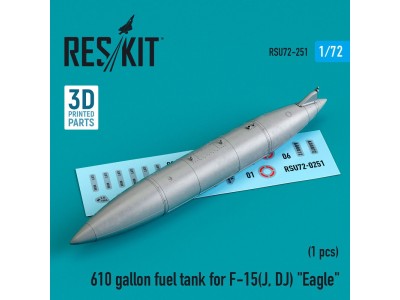 610 gallon fuel tank for F-15(J, DJ) Eagle (3D Printed) 