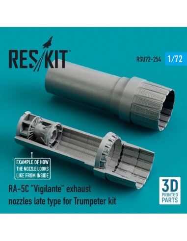 RA-5C Vigilante exhaust nozzles late type for Trumpeter kit (3D Printed) 