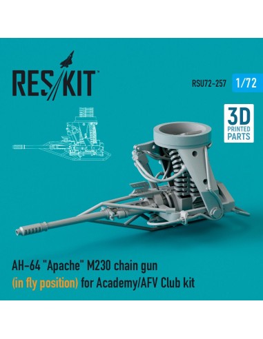 AH-64 Apache M230 chain gun (in fly position) for Academy / AFV Club kit (3D Printed) 