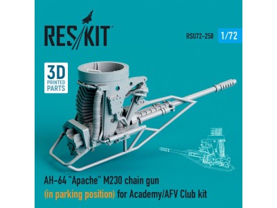 AH-64 Apache M230 chain gun (in parking position) for Academy / AFV Club kit (3D Printed) 