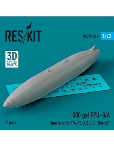 330 gal FPU-8/A fuel tank for F/A-18 (A,B,C,D) Hornet (1 pcs) (3D printed) 