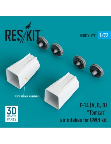 F-14(A, B, D) Tomcat air intakes for GWH kit (3D Printed) 