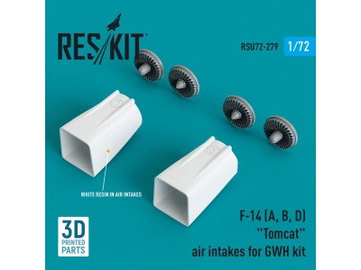 F-14(A, B, D) Tomcat air intakes for GWH kit (3D Printed) 