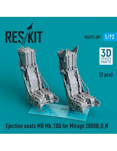 Ejection seats MB Mk.10Q for Mirage 2000B,D,N (2 pcs) (3D Printed) 