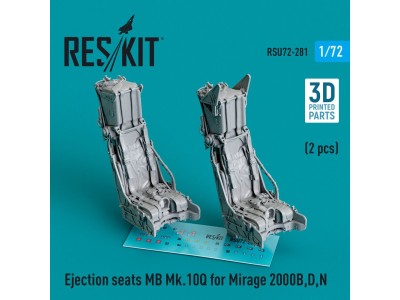 Ejection seats MB Mk.10Q for Mirage 2000B,D,N (2 pcs) (3D Printed) 