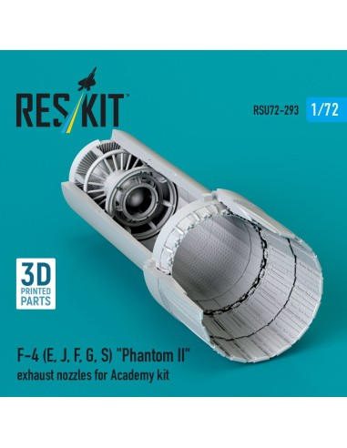F-4 (E, J, F, G, S) Phantom II exhaust nozzles for Academy kit (3D Printed) 