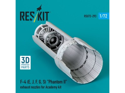 F-4 (E, J, F, G, S) Phantom II exhaust nozzles for Academy kit (3D Printed) 