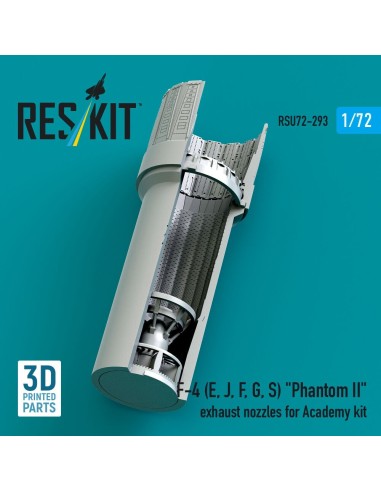 F-4 (E, J, F, G, S) Phantom II exhaust nozzles for Academy kit (3D Printed) 