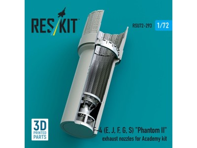 F-4 (E, J, F, G, S) Phantom II exhaust nozzles for Academy kit (3D Printed) 