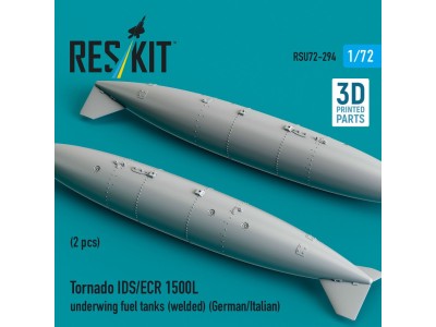 Tornado IDS/ECR 1500L underwing fuel tanks (welded) (German/Italian) (2 pcs) (3D Printed) 