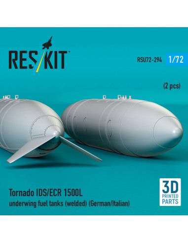 Tornado IDS/ECR 1500L underwing fuel tanks (welded) (German/Italian) (2 pcs) (3D Printed) 