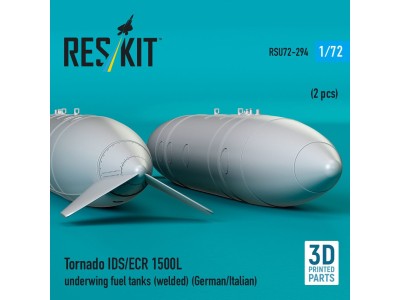 Tornado IDS/ECR 1500L underwing fuel tanks (welded) (German/Italian) (2 pcs) (3D Printed) 