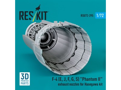 F-4 (E, J, F, G, S) Phantom II exhaust nozzles for Hasegawa kit (3D Printed) 