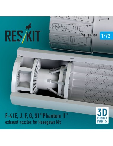 F-4 (E, J, F, G, S) Phantom II exhaust nozzles for Hasegawa kit (3D Printed) 