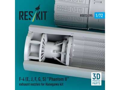 F-4 (E, J, F, G, S) Phantom II exhaust nozzles for Hasegawa kit (3D Printed) 