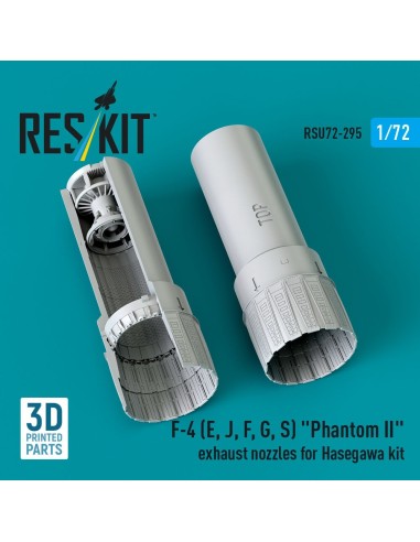 F-4 (E, J, F, G, S) Phantom II exhaust nozzles for Hasegawa kit (3D Printed) 