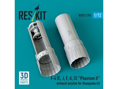 F-4 (E, J, F, G, S) Phantom II exhaust nozzles for Hasegawa kit (3D Printed) 