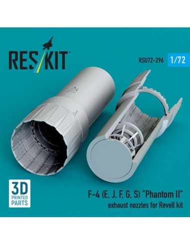 F-4 (E, J, F, G, S) Phantom II exhaust nozzles for Revell kit (3D Printed) 