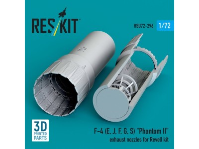 F-4 (E, J, F, G, S) Phantom II exhaust nozzles for Revell kit (3D Printed) 