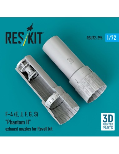 F-4 (E, J, F, G, S) Phantom II exhaust nozzles for Revell kit (3D Printed) 