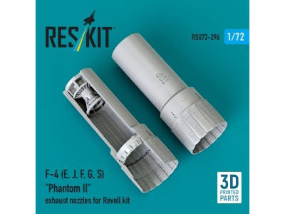 F-4 (E, J, F, G, S) Phantom II exhaust nozzles for Revell kit (3D Printed) 