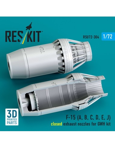 F?15 Eagle/Strike Eagle (A,B,C,D,E early,J) F100-PW-220 closed exhaust nozzles for GWH kit (3D Printed) 