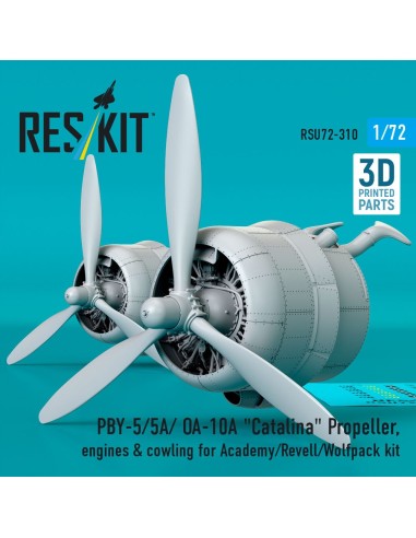PBY-5/5A/ OA-10A Catalina Propeller, engines & cowling for Academy/Revell/Wolfpack kit (3D printed) 