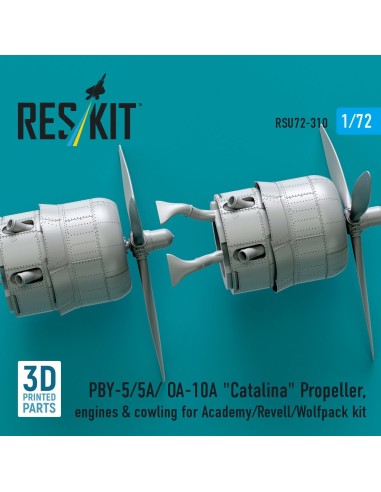 PBY-5/5A/ OA-10A Catalina Propeller, engines & cowling for Academy/Revell/Wolfpack kit (3D printed) 